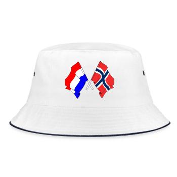 Drapeau des Pays-Bas et drapeau de la Norvège - Bob - blanc/marine - Devant
