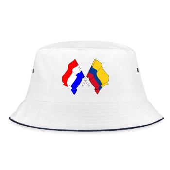Drapeau des Pays-Bas et drapeau de la Colombie - Bob - blanc/marine - Devant