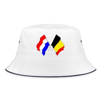 Drapeau des Pays-Bas et drapeau de la Belgique - Bob - blanc/marine - Devant