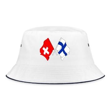 Drapeau de la Suisse et drapeau de la Finlande - Bob - blanc/marine - Devant