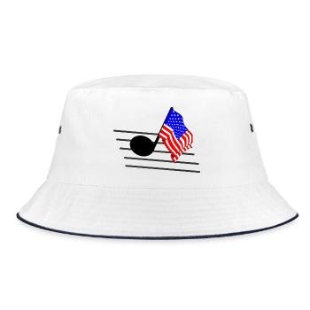 Flag Music Tone Flag USA - Bucket Hat - white/navy - Front