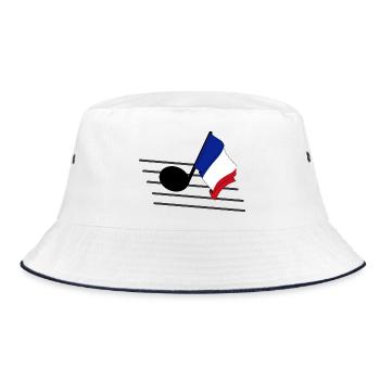 Flag music tone flag France - Bucket Hat - white/navy - Front
