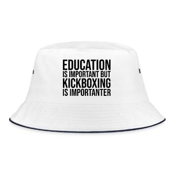Kickboxing Kickboxing Kickboxing - Bucket Hat - white/navy - Front