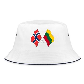 Drapeau Norvège, drapeau Lituanie - Bob - blanc/marine - Devant