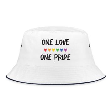 LGBT Pride Month - One Love, One Pride - Bucket Hat - white/navy - Front