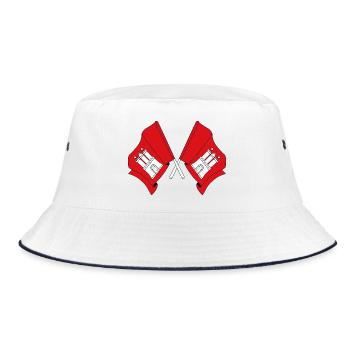 Fahnen querten Hamburg - Bucket Hat - Weiß/Navy - Vorne