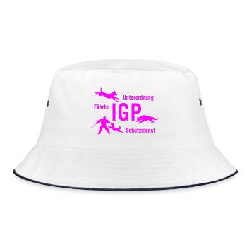 IGP Hundesport - pink - Bucket Hat - Weiß/Navy - Vorne