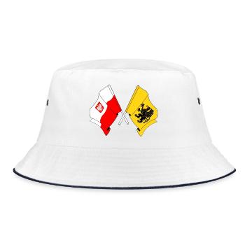 Drapeau Pologne, Poméranie - Bob - blanc/marine - Devant
