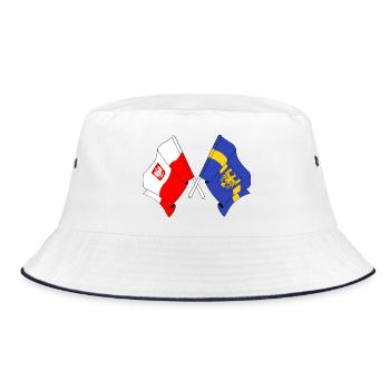 Drapeau Pologne Silésie - Bob - blanc/marine - Devant