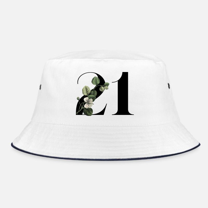 Nummer 21 Blumengrün -21. Blumengeburtstag Bucket Hat