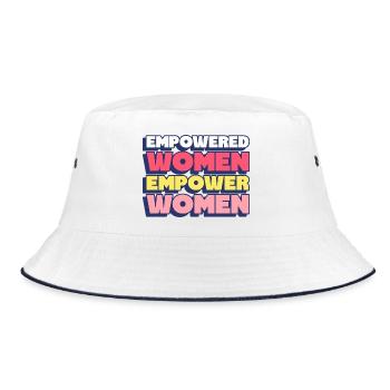 Design Empowerment Feminine Inspiration - Bucket Hat - white/navy - Front