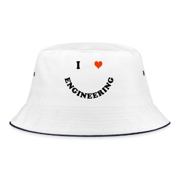 Engineer - Bucket Hat - white/navy - Front