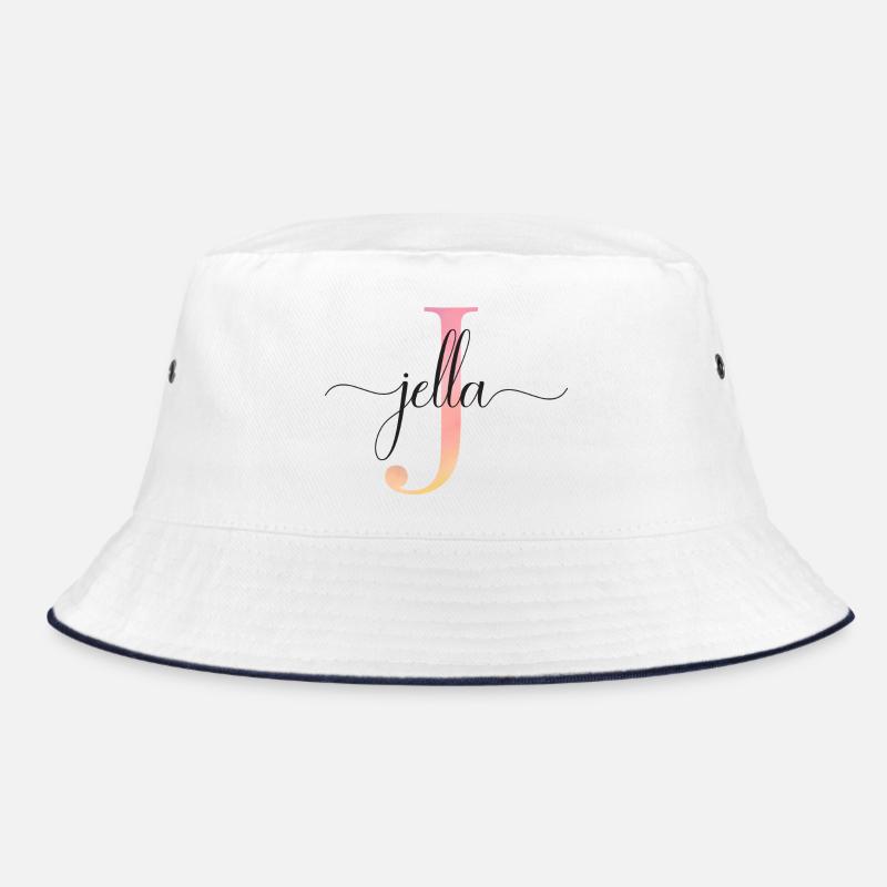 J | Monogramm | Name | Jella |Watercolor Bucket Hat