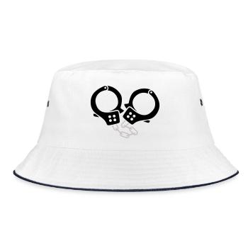 Handcuffs 2 - Bucket Hat - white/navy - Front