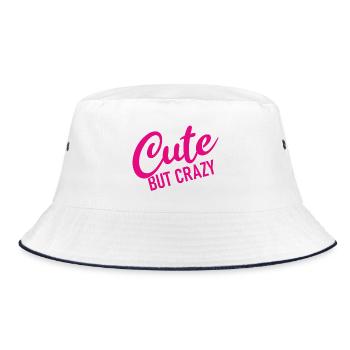 Mignon mais fou - Citation cool - Doux mais fou - Bob - blanc/marine - Devant