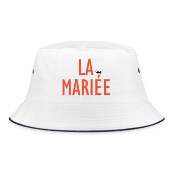 Die Braut - Bucket Hat - Weiß/Navy - Vorne