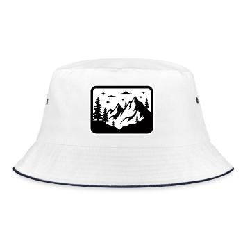 Berg Schwarz - Bucket Hat - white/navy - Front