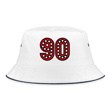 90. 90 ANS. 90e ANNIVERSAIRE. ANNIVERSAIRE 90 ANS. - Bob - blanc/marine - Devant