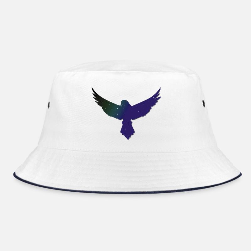 Saatkrähe mit sternenmuster, Silhouetten, goth Bucket Hat