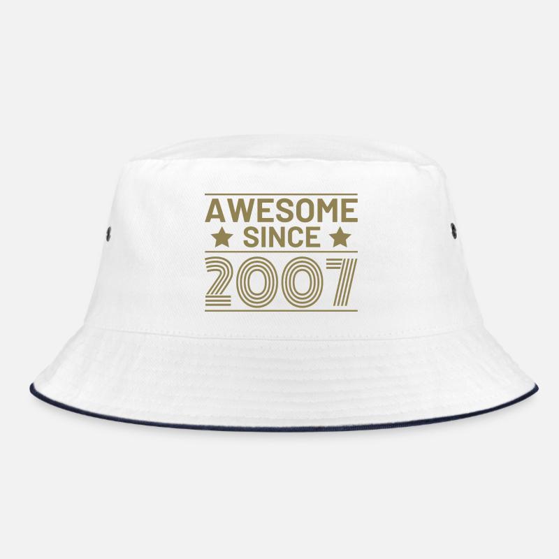 Birthday Retro Awesome since 2007 Bucket Hat