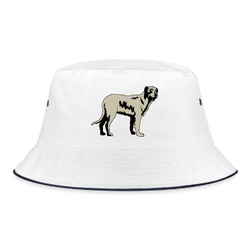 Awesome Irish Wolfhound - Bucket Hat - white/navy - Front