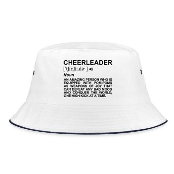 Cheerleader Meaning - Bucket Hat - white/navy - Front