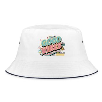 Be Positive - Bucket Hat - white/navy - Front