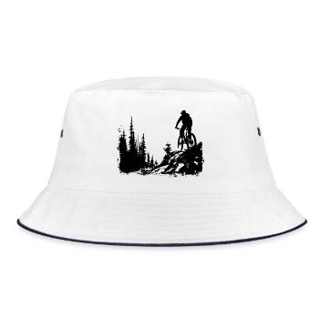 Cyclistes de VTT - Bob - blanc/marine - Devant