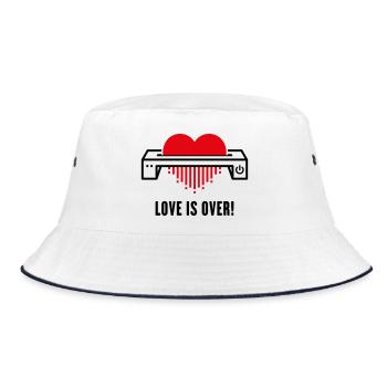 Love Is Over! (Affection / Separation / Divorce) - Bucket Hat - white/navy - Front