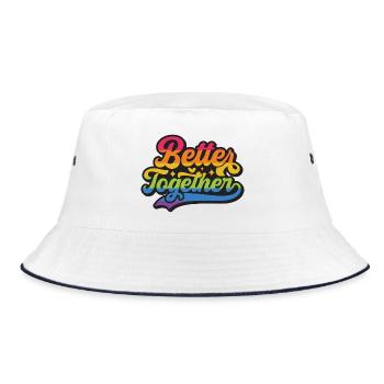 LGBT Pride Month - Better Together - Bucket Hat - white/navy - Front
