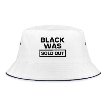 Black was sold out - Schwarz war ausverkauft - Bucket Hat - Weiß/Navy - Vorne