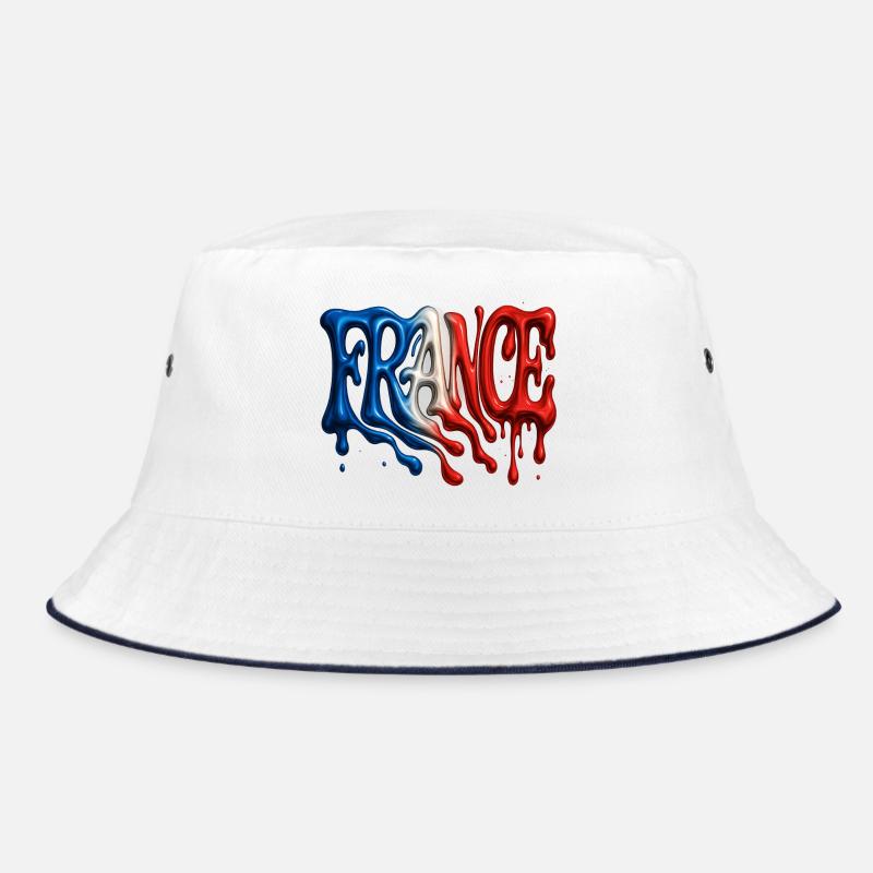 Design von Graffiti Liquid Tricolore FRANKREICH Bucket Hat