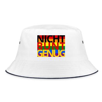 Schwarz Rot Gold ist NICHT Bunt Genug! - Bucket Hat - Weiß/Navy - Vorne