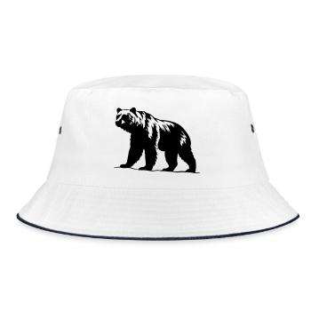 Silhouette d’ours Art vectoriel - Bob - blanc/marine - Devant