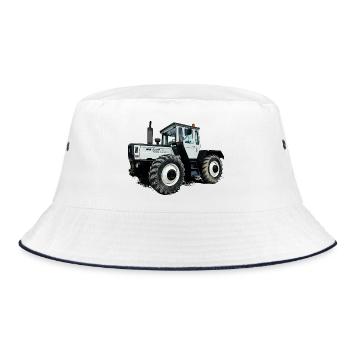 Agricultural legend in grey - Bucket Hat - white/navy - Front