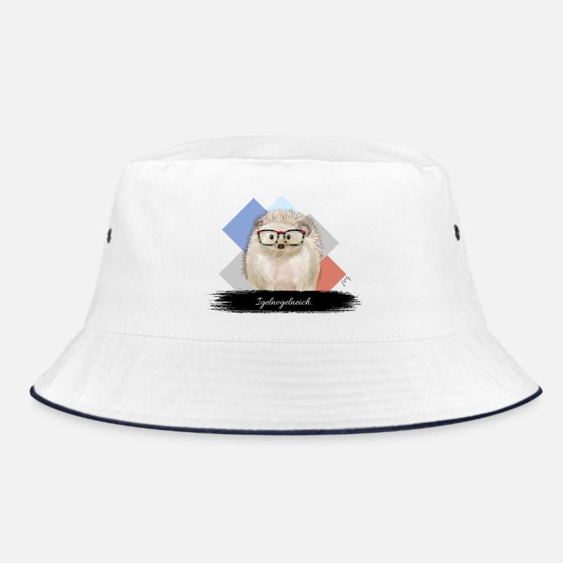 JvG Igel "Igelnogelneich" - Bucket Hat - Weiß/Navy