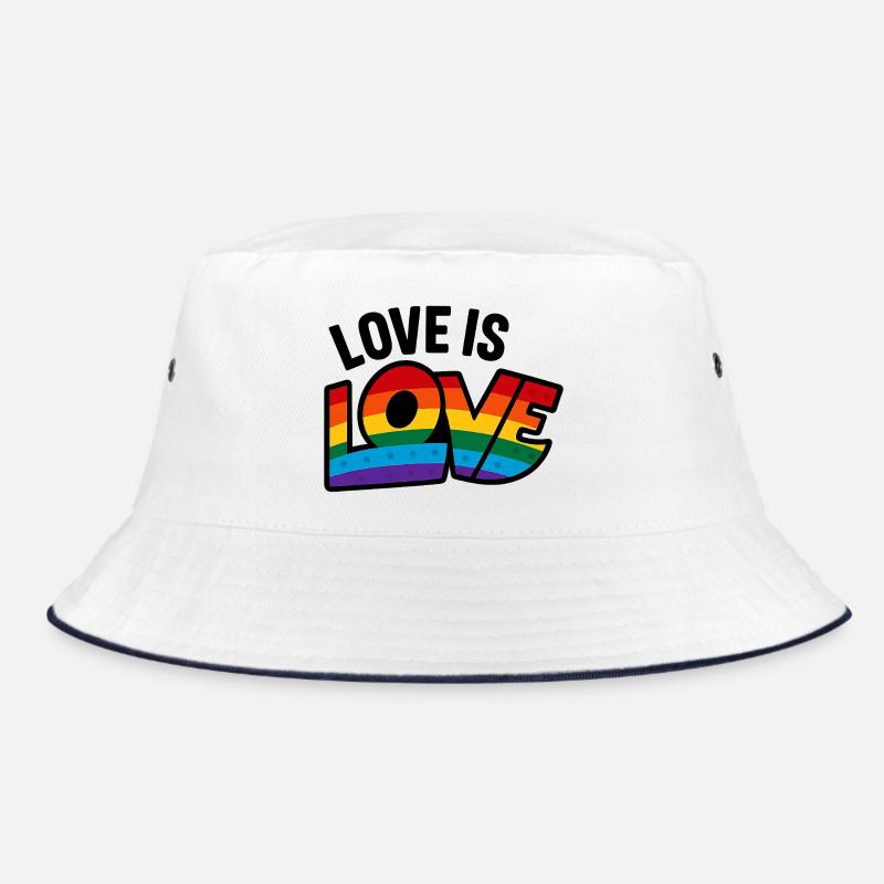 Liebe ist Regenbogen Vielfalt Bucket Hat