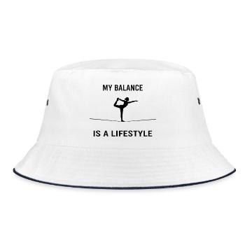 Mon équilibre est un mode de vie - Bob - blanc/marine - Devant