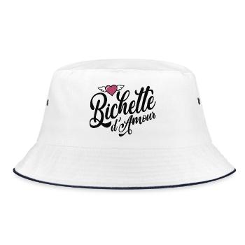 Bichette Love Ramantique Herzflügel - Bucket Hat - Weiß/Navy - Vorne