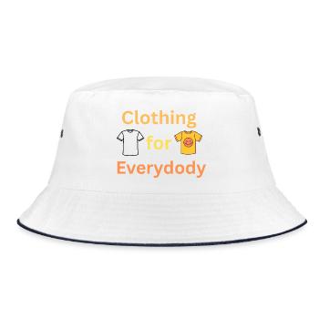 Joyful Sunshine Smile T-Shirt-Design - Bucket Hat - Weiß/Navy - Vorne