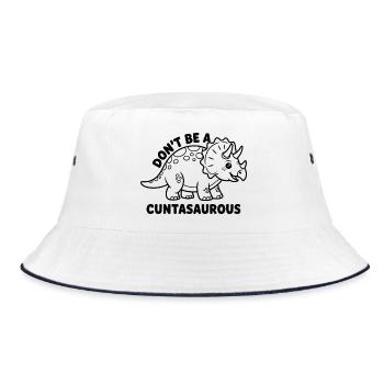 Colorful Dinosaur with Positive Thoughts - Bucket Hat - white/navy - Front