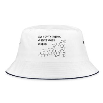 Love is just a chemical - Bucket Hat - white/navy - Front
