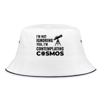 Weltraum-Planeten-Kunstliebhaber - Bucket Hat - Weiß/Navy - Vorne