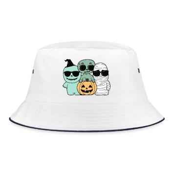 Halloween halloween horror party design - Bucket Hat - white/navy - Front