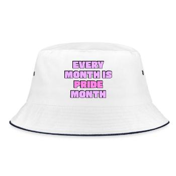 Chaque mois est le mois de la fierté Slogan LGBTQ - Bob - blanc/marine - Devant