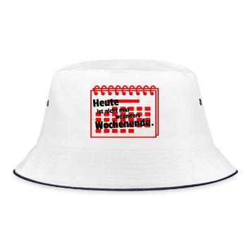 Nowhere weekend - Bucket Hat - white/navy - Front