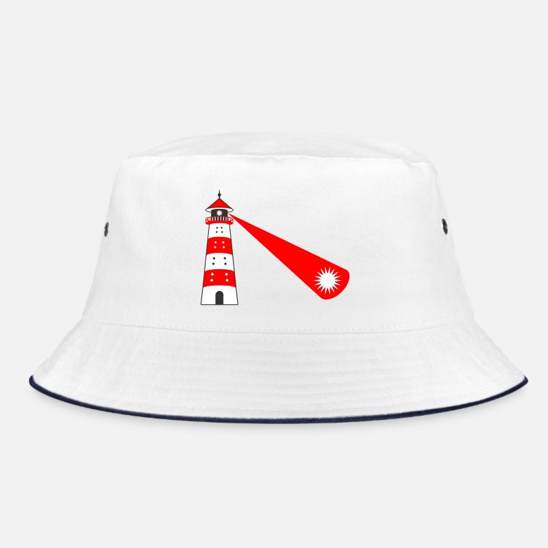 Lighthouse with a glow of light Bucket Hat