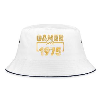 Daddeln 1975 - Bucket Hat - Weiß/Navy - Vorne
