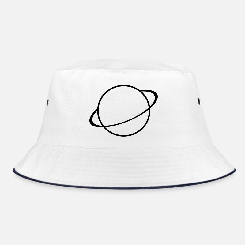 Icône de Saturne - Symbole de la planète - Bob - blanc/marine