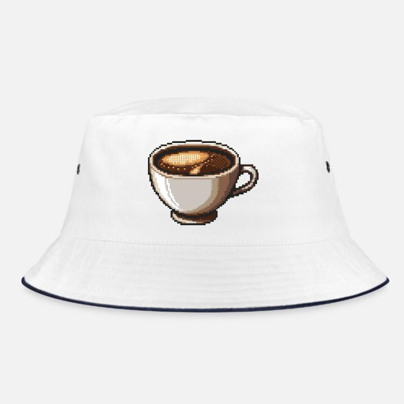 PixelKaffee Kaffeetasse Kunst Bucket Hat